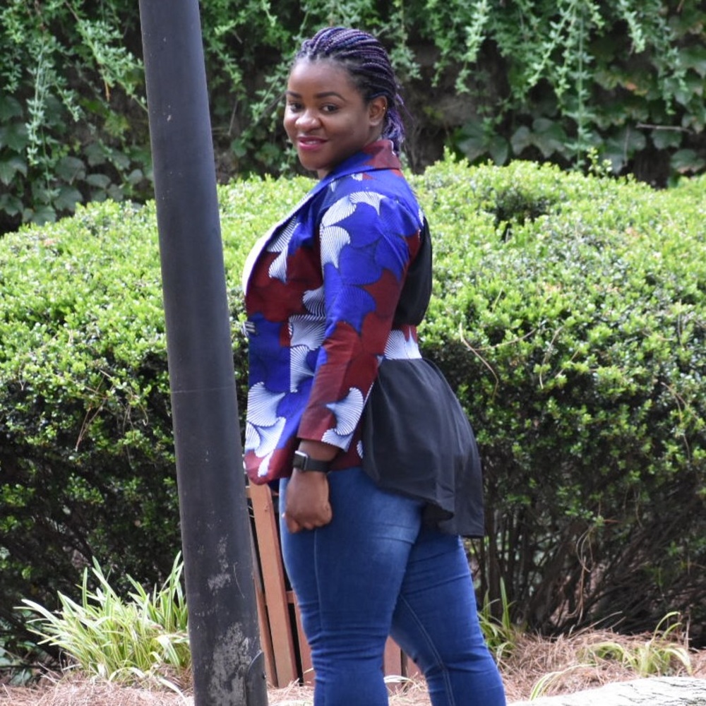 Ankara X chiffon Jacket